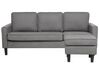 3 Seater Fabric Sofa with Ottoman Light Grey AVESTA_741995