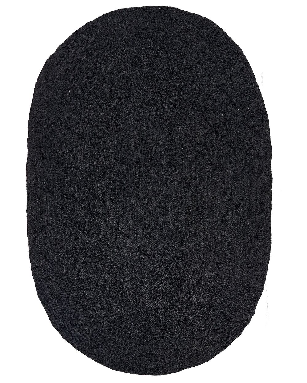 Teppich Jute schwarz 160 x 230 cm Kurzflor DEMIRCI 