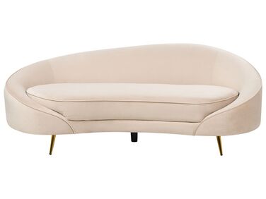 3-pers. sofa beige velour SAVAR