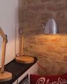 Lampka biurkowa regulowana drewniana srebrna VELEKA_673321