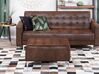 3 Seater Faux Leather Sofa Bed Brown ABERDEEN_717488