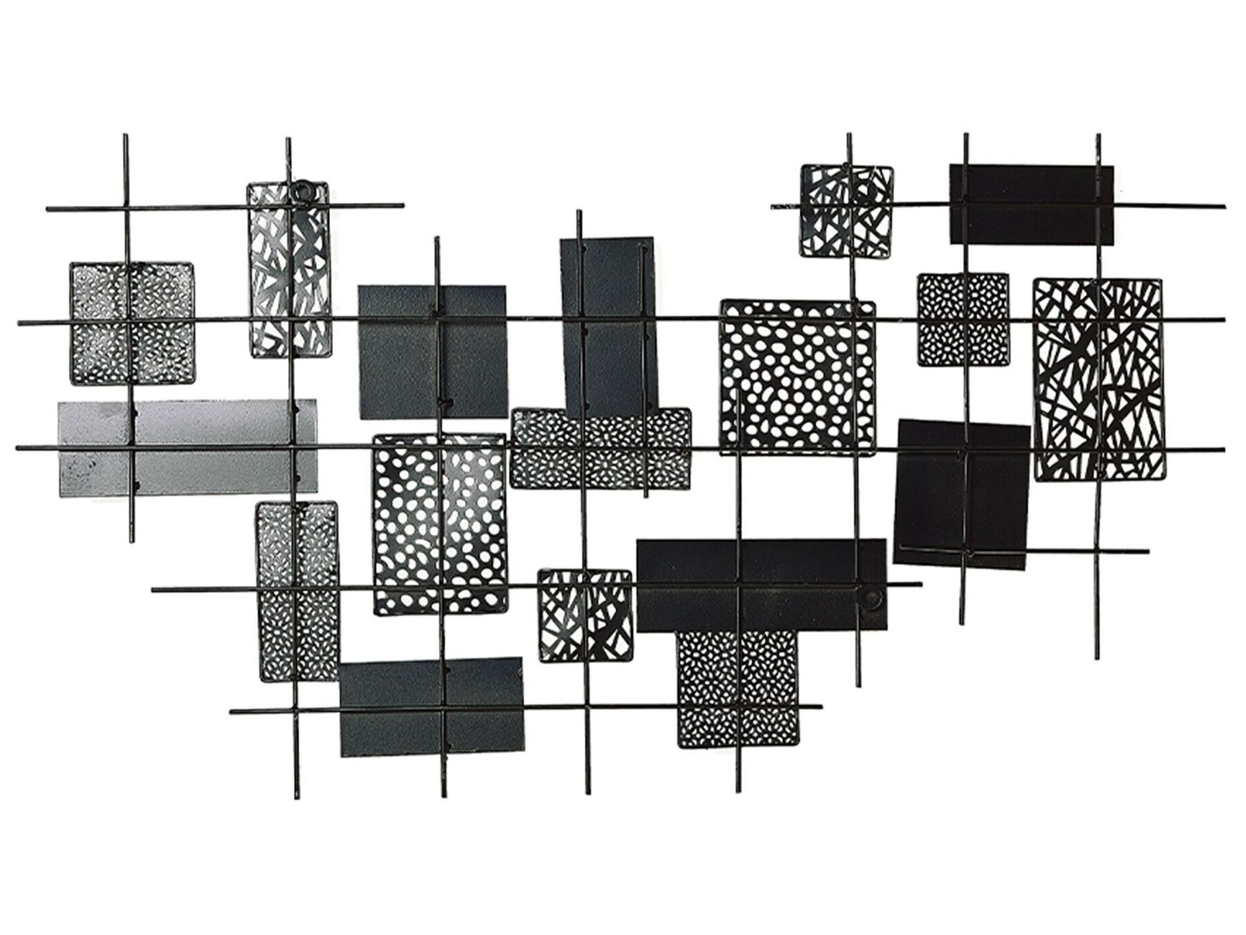 Décoration Métallique Accrochée au Mur en Forme de Feuilles de Couleurs