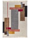 Teppich Baumwolle mehrfarbig 160 x 230 cm geometrisches Muster Kurzflor NIKSAR_844009