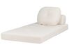 Sofá-cama de 1 lugar em tecido bouclé branco OLDEN_906487