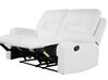2 Seater Faux Leather Manual Recliner Sofa White BERGEN_681526
