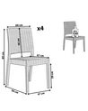 Set of 4 Garden Dining Chairs Grey FOSSANO_808662