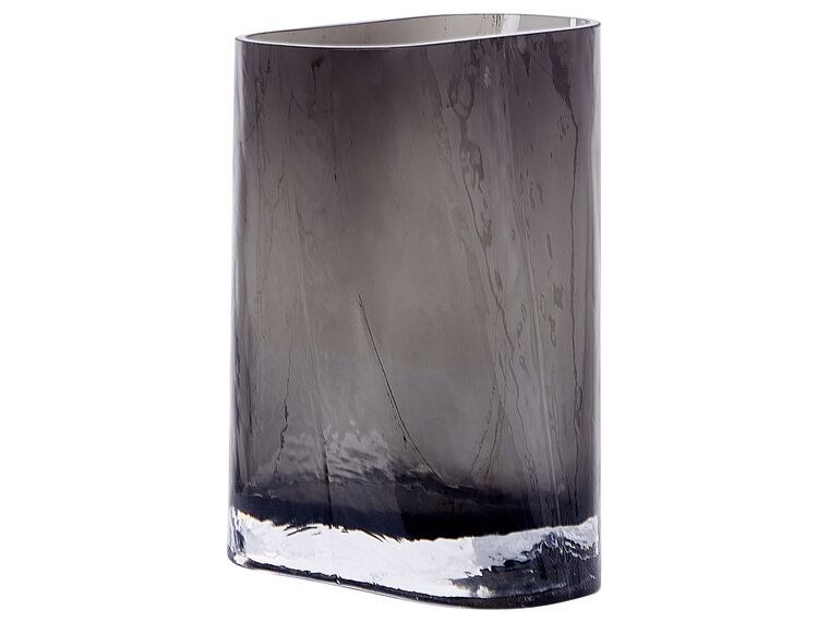 Glass Flower Vase 20 cm Dark Grey MITATA_838255