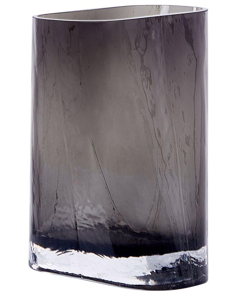 Blumenvase Glas dunkelgrau / transparent 20 cm MITATA_838255