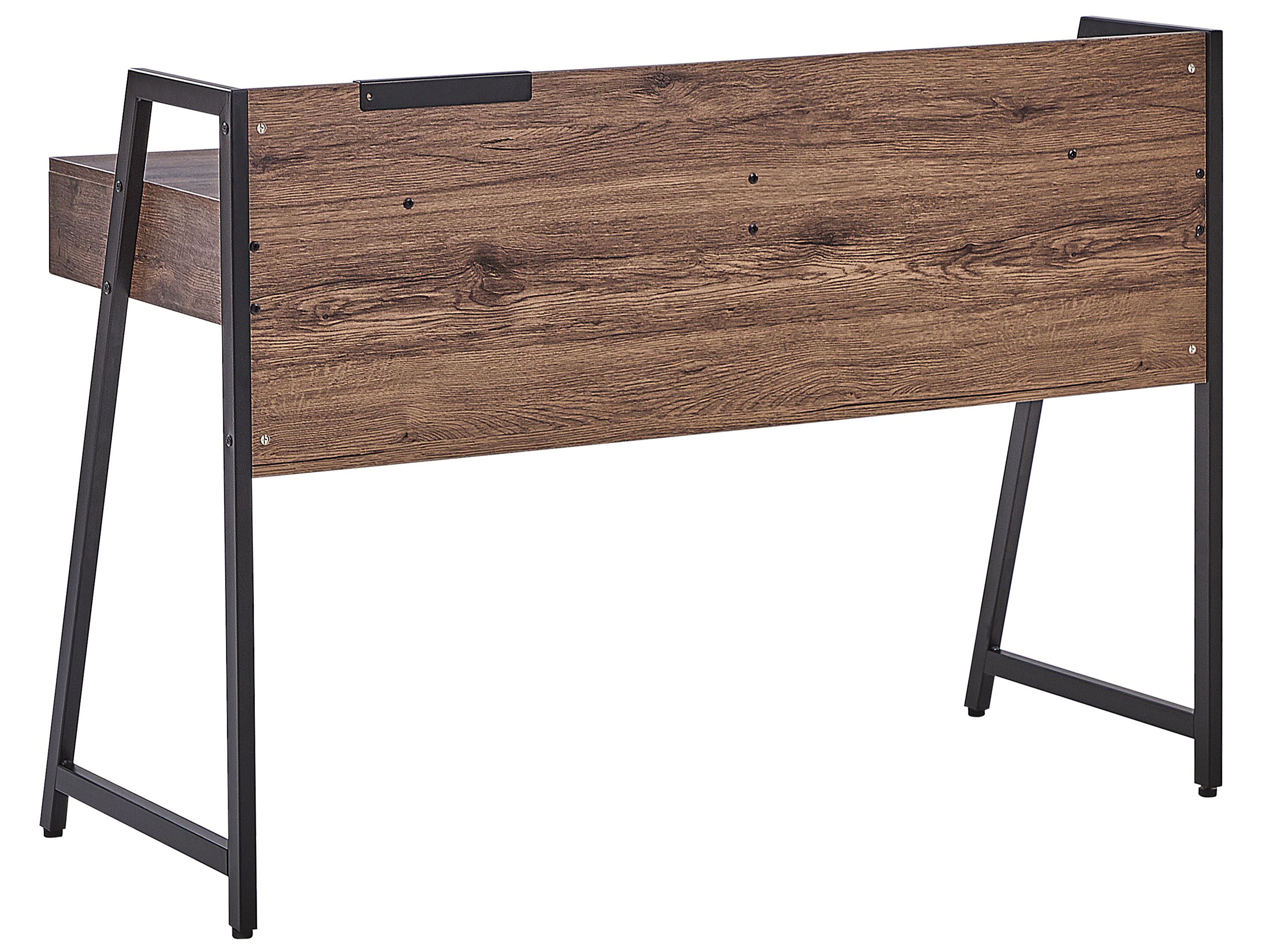 2 Drawer Home Office Desk 120 x 50 cm Dark Wood HARWICH Beliani.co.uk
