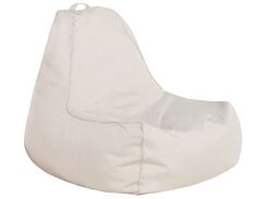 Säkkituoli selkänojalla kangas vaalea beige SIESTA