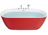 Vasca da bagno freestanding rossa con rubinetteria 170 x 80 cm ROTSO_811193