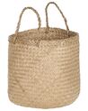 Conjunto de 2 cestas de hierba marina clara HALONG_886552