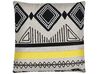 Set of 2 Embroidered Cushions 45 x 45 cm Black with Beige TAXUS_810862