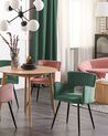 Lot de 2 chaises de salle à manger en velours vert foncé SANILAC_847162