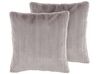 Set of 2 Faux Fur Cushions 45 x 45 cm Grey PUMILA_822098