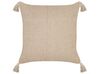 Set of 2 Cotton Cushions 45 x 45 cm Beige ARALIA_843181