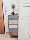 5 Drawer Chest Light Wood and White FOLEY_834785