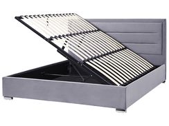 Parisänky sametti säilytystila tummanharmaa 180 x 200 cm ROUEN