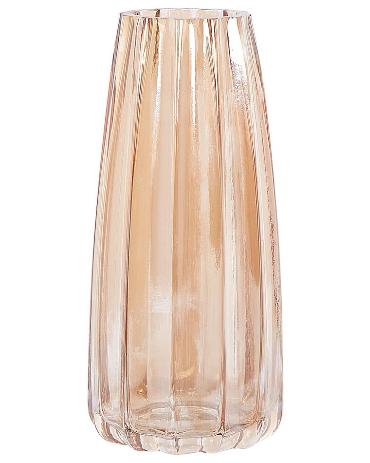 Vaso de vidro laranja 22 cm OKTONIA_838071