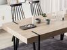 Table de salle à manger 150 x 90 cm effet bois clair et noir ADENA_750760
