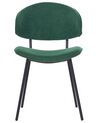 Set of 2 Fabric Dining Chairs Green KIANA_874298