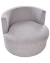 Swivel Fabric Armchair Grey DALBY_906452