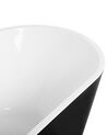 Badewanne freistehend schwarz-weiß oval 170 x 70 cm CABRITOS_717612