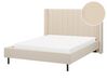 Boucle EU Double Size Bed Beige VILLETTE_882666