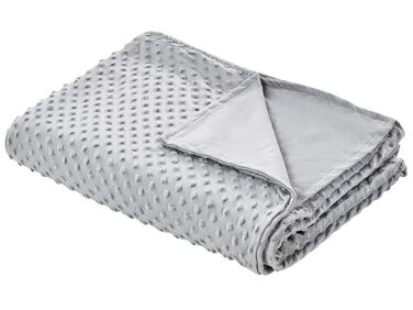 Capa de cobertor pesado em tecido cinzento claro 120 x 180 cm CALLISTO