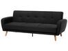 3 Seater Fabric Sofa Bed Black FLORLI_704144