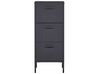 3 Drawer Metal  Storage Cabinet Black WOSTOK_812074