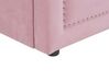 Tagesbett ausziehbar Cord rosa Lattenrost 90 x 200 cm MIMIZAN _798347