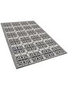 Outdoor Teppich schwarz / weiß 120 x 180 cm geometrisches Muster NELLUR_786135
