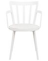 Set of 4 Plastic Dining Chairs White MORILL_876336