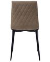 Set of 2 Dining Chairs Faux Leather Light Brown MONTANA_693020