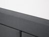 Cama continental de poliéster gris oscuro/plateado 160 x 200 cm ADMIRAL_718260