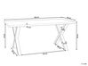 Mesa de comedor de madera de acacia clara/negro 180 x 95 cm BROOKE_822671