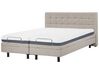 Fabric EU Super King Size Adjustable Bed Beige DUKE_798040