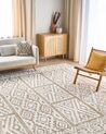 Teppich cremeweiß / beige 300 x 400 cm orientalisches Muster GOGAI_884388