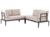 Lounge Set Aluminium grau 6-Sitzer linksseitig modular Auflagen beige RIMA III_828890