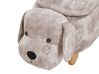 Pouf animaletto in velluto beige DOGGY_783226