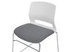 Conjunto de 4 cadeiras de conferência em plástico branco e cinzento GALENA_902223