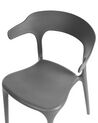 Sada 8 jídelních židlí tmavě šedé GUBBIO_862337
