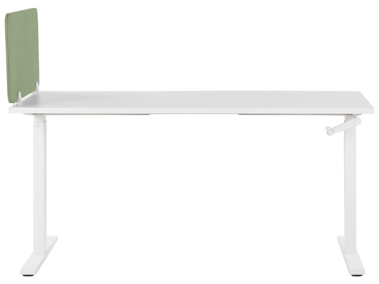 Séparateur De Bureau Vert - Ecran Acoustique 160x40cm Pour Open Space Et Maison