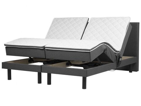 Fabric Eu Super King Size Adjustable Bed Grey Earl Beliani Sk Fabric Eu Super King Size Adjustable, King Size Motorized Bed