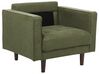 6 Seater Fabric Living Room Set Green NURMO_896059