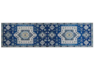 Dywan 80 x 300 cm niebiesko-beżowy PARVAKADLI
