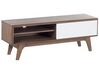 TV Stand Dark Wood with White BUFFALO_437652