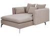 Fabric Chaise Lounge Taupe CHARMES_894584