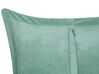Set of 2 Corduroy Cushions 47 x 27 cm Light Green ZINNIA_855302
